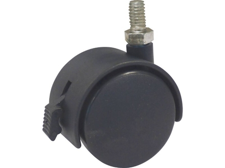 Roulette de fauteuil pivot.+frein dle galet d.50 a tige 10mm - 26367