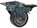 Roulette pivotante +frein corps nylon d.80 al lisse 60kg - 26383