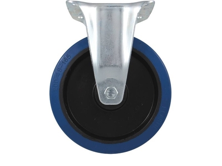 Roulette fixe chape zinguee bandage bleu d.125 150kg - 26432