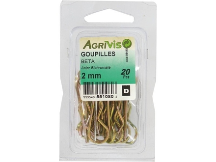 20 goupilles beta acier zing. 2x50 - 26900