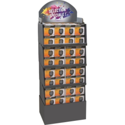 PRESENTOIR 64 PHARES DE TRAVAIL CARRE 9 LED 27W 1800 LUMENS - SODIFLASH - 28216