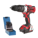 PERCEUSE/VISSEUSE S/FIL 18V 4AH LI-ION 06773 + JEU 25 FORETS 15278 - DRAKKAR EQUIPEMENT - 28317