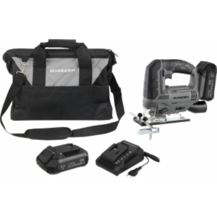 SCIE SAUTEUSE 20V + 2 BATTERIES 2 AH + CHARGEUR + SAC DE RANGEMENT - SCHNEIDER ELECTRO - 50860