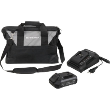 PACK BATTERIE 2AH + CHARGEUR + SAC DE RANGEMENT - SCHNEIDER ELECTRO - 50908