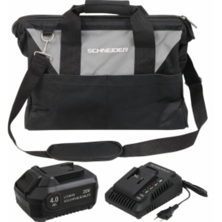 PACK BATTERIE 4 AH + CHARGEUR + SAC DE RANGEMENT - SCHNEIDER ELECTRO - 50914