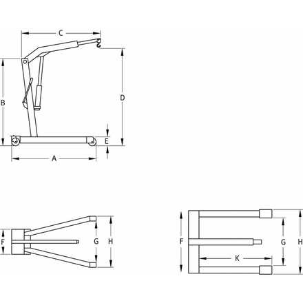 GRUE D'ATELIER PLIANTE 1T - STILKER - 53006