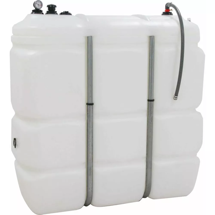 CUVE DE STOCKAGE FUEL PEHD DP BLANCHE 1500L PRE-EQUIPEE - SCHUTZ - 56052