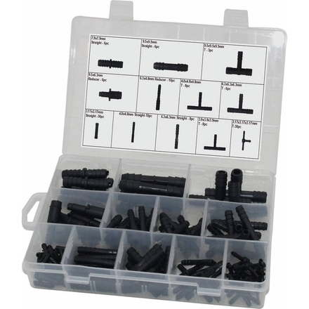 CONNECTEURS POUR TUYAUX - ASSORTIMENT DE 113 PCS - STILKER - 56085