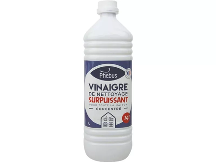 Bidon 1l vinaigre de nettoyage surpuissant 14 degres PHEBUS - 58280