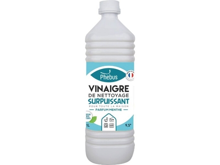 Bidon 1l vinaigre de nettoyage menthe 9,5 degres PHEBUS - 58300