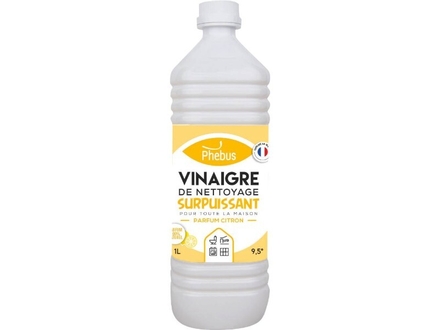 Bidon 1l vinaigre de nettoyage citron 9,5 degres PHEBUS - 58310