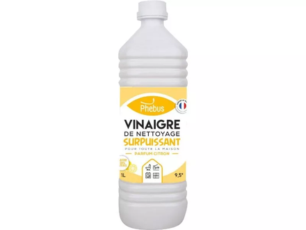 Bidon 1l vinaigre de nettoyage citron 9,5 degres PHEBUS - 58310