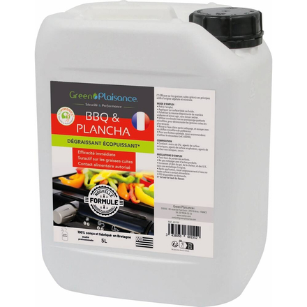 RECHARGE 5L DEGRAISSANT ECOPUISSANT POUR BBQ ET PLANCHA -nouvelle formule diluée - GREEN PLAISANCE - 60155