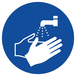PANNEAU LAVAGE DES MAINS OBLIGATOIRE D.180MM ADHESIF - Neutre - 61502