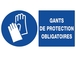 Panneau gants de protection obligatoires rigide 330x200mm - 61506