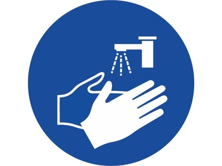 Panneau lavage des mains adhésif 200mm - 61522