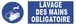 Panneau lavage des mains obligatoire adhésif 300x100mm - 61528