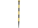 Poteau de signalisation à piquer plastique jaune et noir 40mm 850mm - 61565