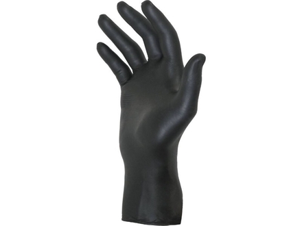 Gants jetables ambidextres nitrile 240mm noir T10 - Boîte de 100 pcs NOWEAR - 65003