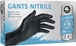 Gants jetables ambidextres nitrile 240mm noir T11 - Boîte de 90 pcs NOWEAR - 65004