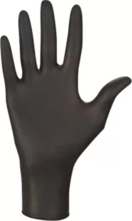 Gants jetables ambidextres nitrile 240mm 0,09mm noir T9 MERCATOR - 65035