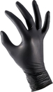 Gants jetables ambidextres nitrile 240mm 0,09mm noir T10 - Boîte de 100 pcs MERCATOR - 65036