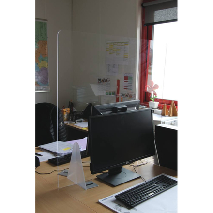 BARRIERE DE PROTECTION COMPTOIR OU CAISSE 90X90CM - Neutre - 66009