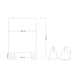 BARRIERE DE PROTECTION COMPTOIR OU CAISSE 60X90CM - Neutre - 66011