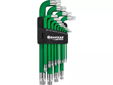 Clés mâles coudées torx longues magnétiques de t10 à t80 DRAKKAR TOOLS - 68410