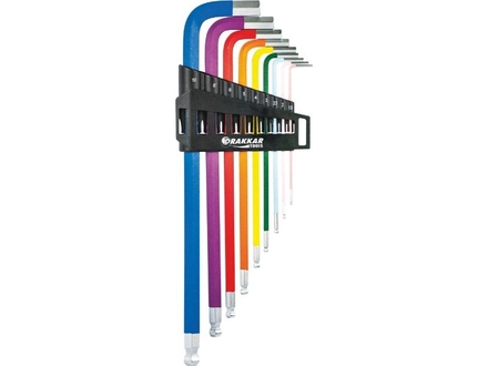 Clés mâles coudées hexagonales longues de 1,5 à 10mm DRAKKAR TOOLS - 68422