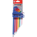 9 CLES MALES COUDEES ALESEES TORX EXTRA LONGUES - CODES COULEURS S - DRAKKAR TOOLS - 68425