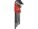 Clés mâles coudées hexagonales extra longues en pouce 0,05 à 3/8' DRAKKAR TOOLS - 68428