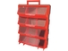 Armoire de rangement plastique 12 tiroirs + poignée et vitre transparente 470x360x130mm DRAKKAR EQUIPEMENT - 72559