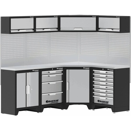 MOBILIER D'ATELIER 4 ELEMENTS ANGLE INOX 430 - DRAKKAR EQUIPEMENT - 72595