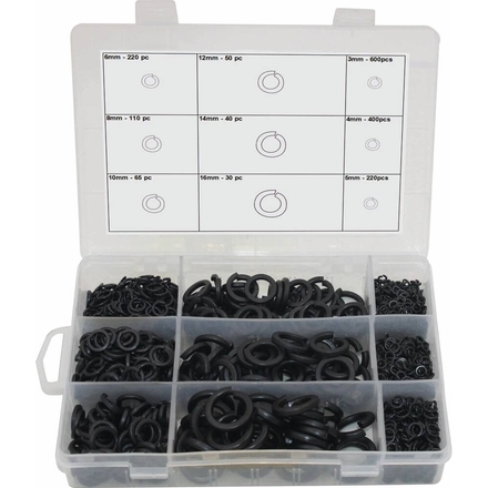RONDELLE GROWER ÉLASTIQUE / À RESSORT 3 À 16MM - COFFRET DE 1735 PCS - STILKER - 76200