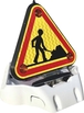 Triangle triflash led class 2 double face 500mm polycarbonate + relevage électrique CEA - 79305