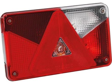 Feu arrière rectangle 12v 5 fonctions avec connecteur 5 plots 238x140mm ASPOCK - 79535
