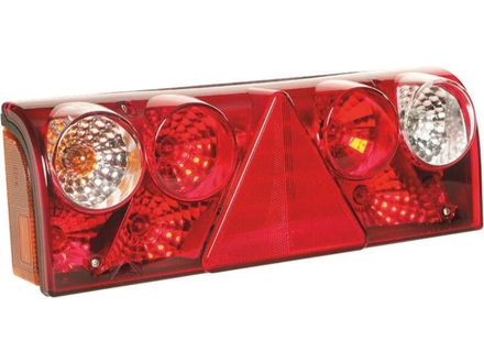 Feu arrière rectangle 12v 6 fonctions avec connecteur ass2 ASPOCK - 79567