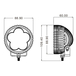 PHARE DE TRAVAIL ROND 6 LED 18W 1200 LUMENS LONGUE PORTEE - SODIFLASH - 79662