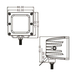PHARE DE TRAVAIL CARRE 4 LED 20W 1400 LUMENS FAISCEAU LARGE - SODIFLASH - 79687