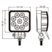 PHARE DE TRAVAIL CARRE 9 LED 27W 1800 LUMENS LONGUE PORTEE - SODIFLASH - 79691