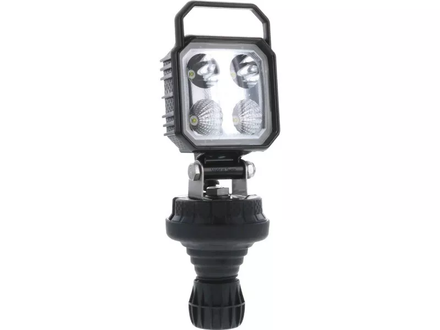 Phare travail carré led 10/30v 9w 1000 lumens sur support flexible/ boîtier carbone/poignée CEA - 79735