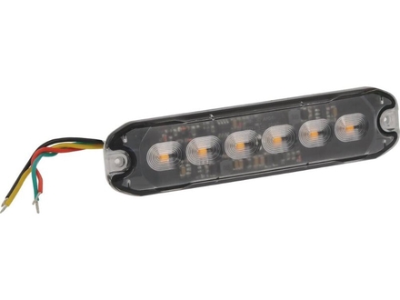 Feu de pénétration 6 LED 12/24V orange extra plat SODIFLASH - 79984