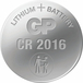 PILE BOUTON LITHIUM CR2016 - 1 PC - GP - 81252