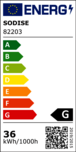 Boîtier étanche led intégrées 1200mm 36w 2880 lumens 6000k GIGALUX - 82203