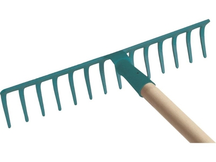 Rateau douille forgée 16 dents courbées avec manche 150cm FORGES DE MAGNE - 83454