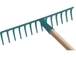 Rateau douille forgée 16 dents courbées avec manche 150cm FORGES DE MAGNE - 83454