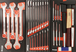 Servante d'atelier 7 tiroirs composée de 190 outils - modules carbone DRAKKAR TOOLS - 83899