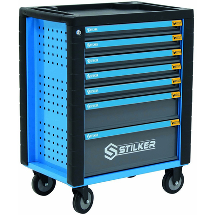 SERVANTE D'ATELIER 7 TIROIRS COMPOSÉE DE 164 OUTILS - MODULES MOUSSES - STILKER - 83951
