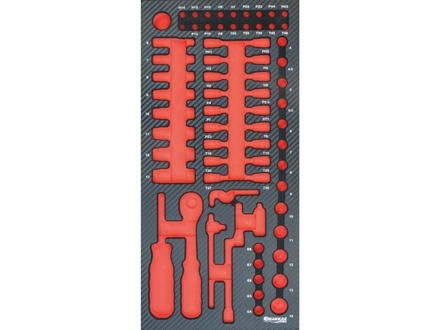 Module mousse DRAKKAR vide - finition carbone pour douilles 1/4